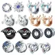 Ear Gauges 316L Stainless Steel Ear Tunnels Plugs Flesh Piercing Body Jewelry Ear Stretchers