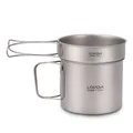 Lixada Ultralight Titanium Cookset Outdoor Camping Cookware Set 1100ml Pot and 350ml Fry Pan with