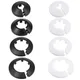 Uxcell 6Pcs Pipe Collar 13/17/21/25/33/35/41.5/44/50/64/75/90mm PP Radiator Escutcheon Pipe Cover