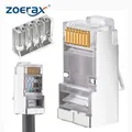 ZoeRax Cat6 RJ45 Connector Two-Piece Design Modular Network Plug Connector 8P8C for Network RJ 45