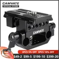 CAMVATE Camera Baseplate Manfrotto Quick Release Plate Clamp With 15mm Dual Rod Clamp Base For