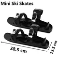 Mini Ski Skates for Snow The Short Skiboard Snowblades High Quality Adjustable Bindings Portable