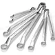 Double End Ring Spanner Set Offset Box End Dual Head Wrench Set with Rack Organizer Metric Car