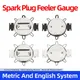 Spark Plug Gap Gauge Metric Inch Gapper Feeler Gap Adjustment Tool Gauge Measurement Tool 0.64-1.14