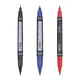 1/5PC Color Dual Tip 0.5/1 mm Fast Dry Permanent Sign Marker Pen for Fabric Metal Quality Fineliner