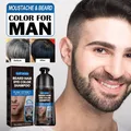 Natural Long Lasting 100ml Permanent Beard Dye Shampoo For Men Beard Dying Removal White Grey Beard