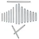 10pcs/lot Stainless Steel Screw Barbell Parts for Tongue Rings Cartilage Earring Fake Plug 14 16G