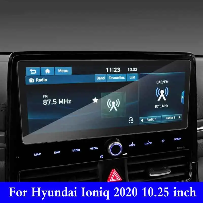 Für Hyundai Ioniq 2020 10,25 Zoll Radio GPS Navigation Gehärtetes Glas Screen Protector Film Auto Innen Aufkleber Kratzfest Image