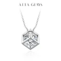 Attagems Luxus 4 0 ct d Farbe Moissan ite Halskette für Frauen Sterling Silber Weißgold plattiert