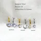 50PCS Surgical Steel Double CZ Navel Belly Ring Button Bar Internally Thread Navel Rings Body