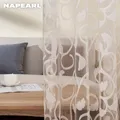 NAPEARL American Style Jacquard Floral Design Window Curtain Sheer for Bedroom Tulle Fabric Living