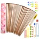 Looen 35cm Straight Yarn Weave Crochet Needles Bamboo Knitting Needles Set Mix Sizes 2.0-10.0mm DIY