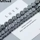 WLYeeS Special-shaped Natural Black Hematite Roses Flowers Coin Flat Round Loose Beads For DIY
