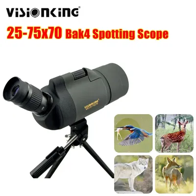 Visionking 25-75x70 Telescope Spotting Scope Monoculars Long Reach View Powerful Camping Birdwatching Hunting Scope With Tripod