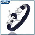 MKENDN Mode Flugzeug Anker Armbänder Männer Charme Seil Kette Paracord Armband Männlichen Frauen Air