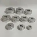 5/10/15/20/30/50/60/80/100/110/150/200g Empty Round Portable Aluminum Box Metal Tin Cans DIY Cream
