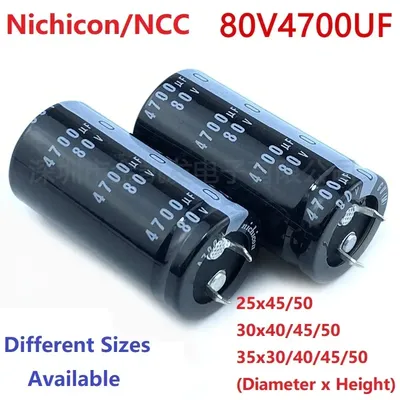 2 Teile/los Japan Nichicon/NCC 4700uF 80V 80V4700uF 25x45/50 30x40/45/50 35x30/40/45/50 Snap-in PSU Image