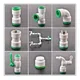 1/2" 3/4" Inch Thread House Decoration Water Pipe Fittings 20/25mm Pe Pvc Ppr Tap Water Pipe Valve