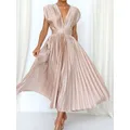 New Summer Women Solid Short Sleeve Party Dress Strapless Backless Patchwork Ladies Dress Loungewear