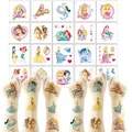 Disney Princess Cinderella Jasmine Tattoo Sticker Waterproof Sticker Funny Kids Girls Birthday Party