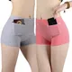 Plus Size Women Safety Short Pants Soft Boyshort Under Skirt Shorts With Zipper Pockets Breathable