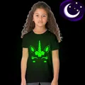 Einhorn Glow In Dark Kinder T Shirt Luminous Kinder Sommer T-shirt Kleinkind Mädchen T-shirt 2 3 4 5