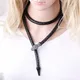 Punk Crystal Gold Plated Magnetic Snake Necklace For Women Magnet Snake Chain On Neck Choker Female