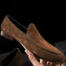 Hanmce Mode Verklagt England Casual Schuhe Hand Made Luxus Faulenzer Echtem Leder Männer