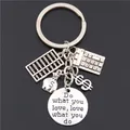 Do What You Love Abacus Calculator USD Money Bag DIY Good Luck Accounting Keychain