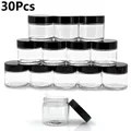 30Pcs 50ml PET Cosmetic Jars Portable Empty Plastic Makeup Boxes Refillable Face Cream Storage