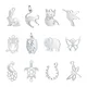 10pcs Hare Flower Rabbit Charm Polished Real Stainless Steel Rabbit Pendant Charms for DIY Necklace