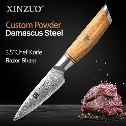 XINZUO 3.5 ''Schäl Messer Damaskus Edelstahl Küchenmesser Gemüse Obst Messer Peelig Messer Küche