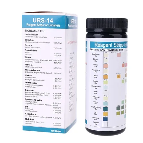 URS-14 100 Streifen Urin analyze Reagenz Test papier 14 Parameter Urin Teststreifen Leukozyten