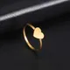 Skyrim Einfache Kleine Herz Ringe für Frauen Mädchen Edelstahl Gold Farbe Hochzeit Party Geburtstag