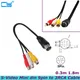 Mini DIN 9pin S-Video to 3 RCA male female Adapter Cable for RGB TV HDTV Audio Video AV Cable 1.8M