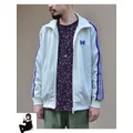 Y2K New Green Needles Jacket Men Women Knitted Stripe Butterfly AWGE Needles Track Jackets High