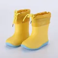 Kids Rubber Rain Boots for Girl Non-slip Boots Baby Boys Waterproof Water Shoes Warm Children