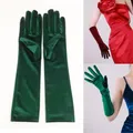 Velvet Long Gloves Retro 45cm Black/White/Wine red Royal Blue Gloves Evening Dress Accessories Punk