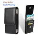 Leather Dual Pouch Wallet Card Holder Two Mobile Phone Belt Clip Case For iPhone Samsung Xiaomi