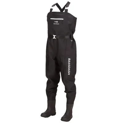 Bassdash Men Boot Foot Waders Ultra High Strength Black Plaid Nylon PVC Fishing Hunting Chest Waders Big Size