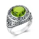 Peridot Rings Real Sterling Original Silver 925 Ring For Women and Men Unisex Handmade Vintage