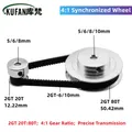 KUFAN 4:1 2GT Timing Belt Pulley Kit GT2 80:20 Teeth 1:4 Reduction Ratio 3D Printer Accessories Belt