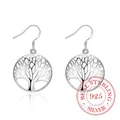 925 Sterling Silver Earring Korean Tassel Vintage Tree of Life Long Dangle Earrings For Women 2020