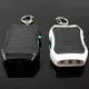 Solar Battery Charger With 3 LED Flashlight And Keychain Portable 1500amh Mobile Power Rechargeable