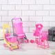 Miniature Baby Stroller For Dolls Accessories Dollhouse Furniture Plastic Mini Dining Chair Infant