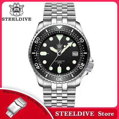 Steeldive SD1996AC Herrenuhr Dive Watch Automatic Mechanical Herrenuhr NH35 Super Luminous Diver Uhr Herrenuhren Saphirglas