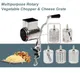 Rotary Grater Food Mills Nut Grinder With 5 Drum Blade for Cheese Grating and Nuts Grinding