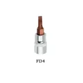 1pc FD Slotted Screwdriver Bits 1/4 Inch Shank Drive Socket Head Flat Head Slotted Tip Screwdriver