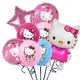 8Pcs Cartoon Cat Party Balloons Set Cartoon Kitty Helium Latex Balloon Baby Shower Girl Birthday