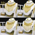 ANIID Indian Tassel 24K Gold Color Necklace Set Nigerian Party Bridal Wedding Ethiopian Luxury Dubai